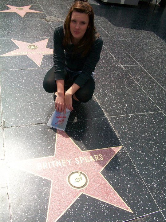 Fan girl moment at Britney Spears' star