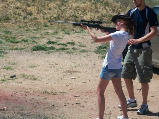 Alice learning to shoot