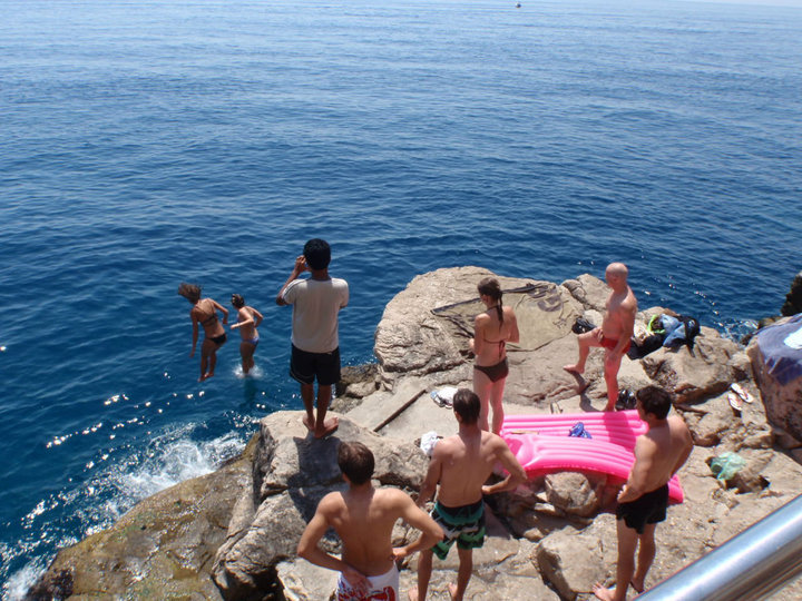 Cliff jumping