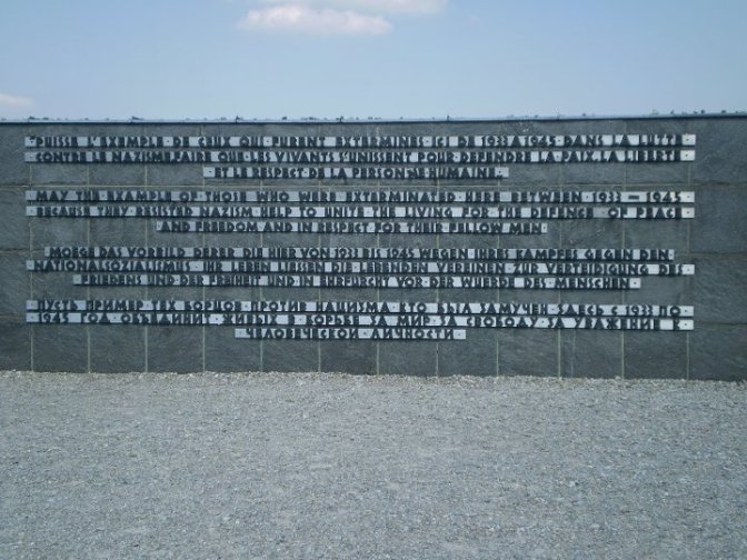Dachau memorial text