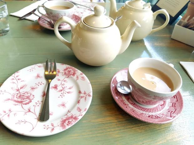 afternoon tea burnt orange