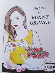 high tea burnt orange